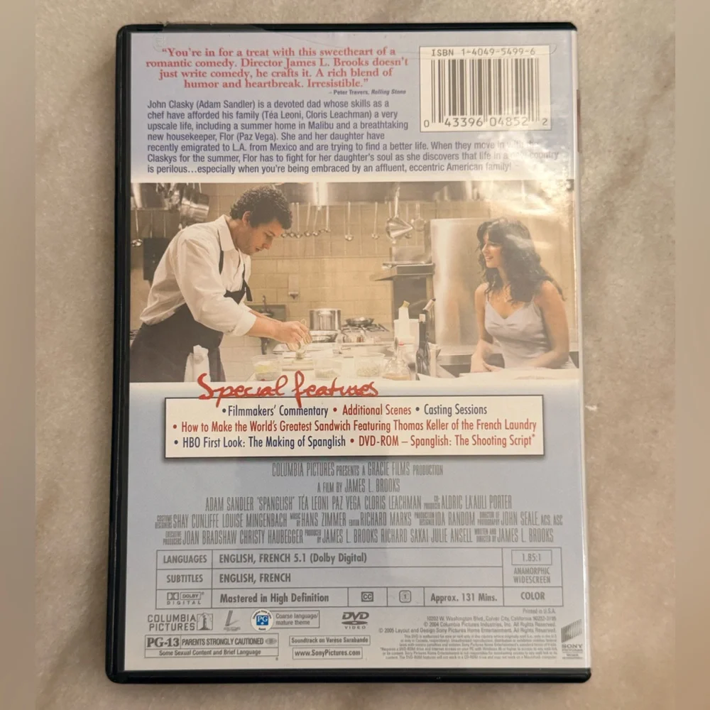 Spanglish DVD - Adam Sandler - Picture 2 of 2